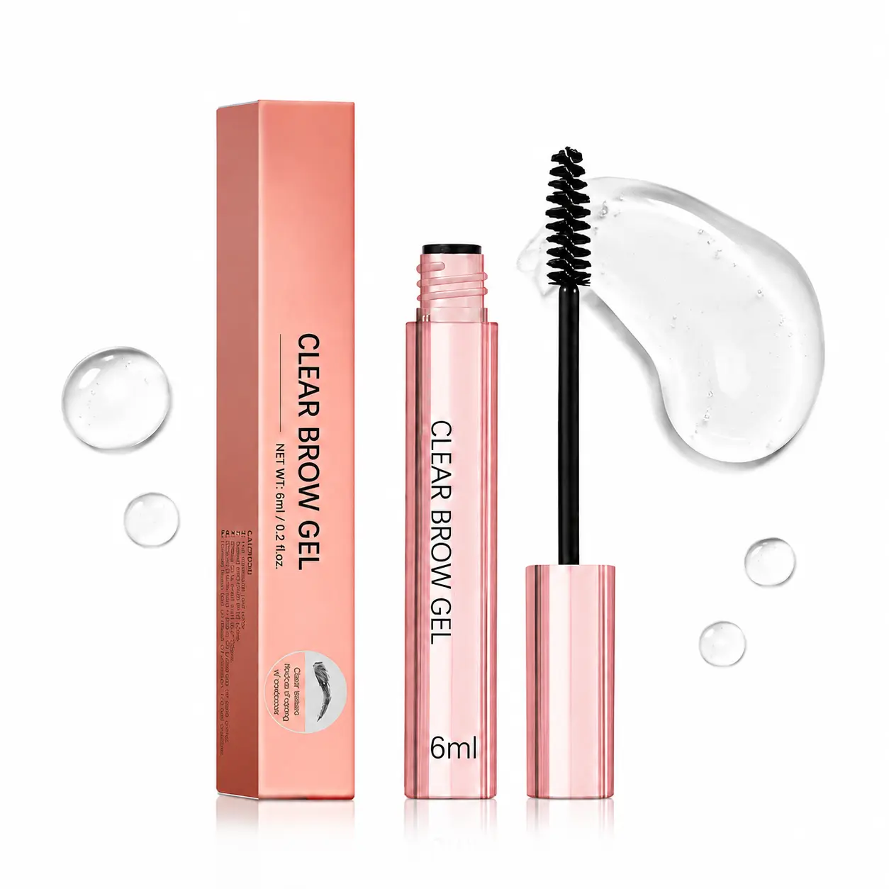 Transparent Brow Makeup Gel - Lightweight, Sweat-Resistant Styling Product with Precision Brush, Quick-Drying 6ml Formula for Long-Lasting All-Day Natural Hold, Brow Makeup Products