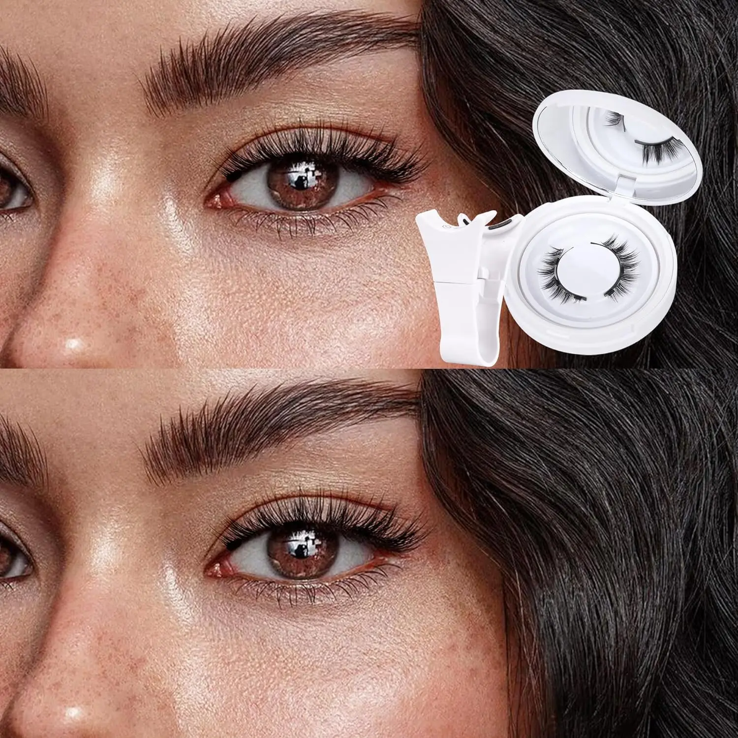 Magnetic Eyelashes Cat Eye Natural Look Wispy Magnetic Lashes without Eyeliner Reusable Short 14MM Magnetic Eyelashes with Applicator No Glue Needed All Day Comfort Lashes with Magnets by JIMIRE