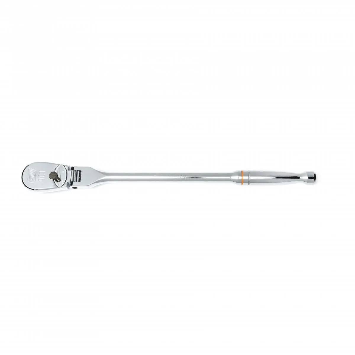 212 MAIN 0.5 in. Drive 90-Tooth Flex-Head Teardrop Ratchet - 17 in. Length, Chrome Finish, Contoured Handle, Flexible Head for Tight Spaces