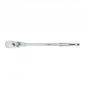 212 MAIN 0.5 in. Drive 90-Tooth Flex-Head Teardrop Ratchet - 17 in. Length, Chrome Finish, Contoured Handle, Flexible Head for Tight Spaces