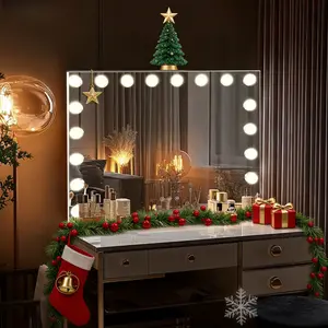 Makeup Mirror with 18Dimmable Bulbs with 10xMagnifier,portable makeup,3Color Lighting Modes,Detachable,Luxury Home LED Gift Decorations for College Dormitory Fixtures, Locker Rooms and Bedrooms,Perfect Gift for Girlfriends, Moms,hollywood makeup mirror