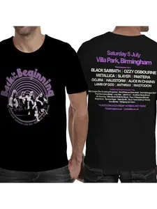 New Style Black Sabbath Jersey Ozzy Osbourne Back To The Beginning Heavy Metal Rock T-Shirt With Lineup Trendy Vintage Ins Tops