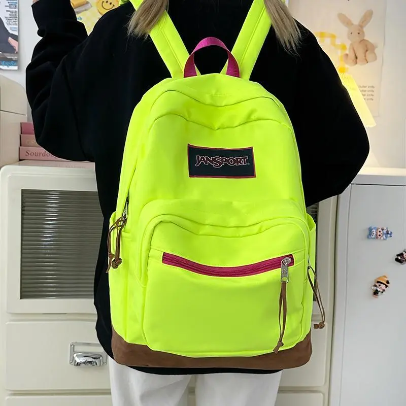 green suede jansport backpack Superbreak Plus Backpacks JS0A4QUE Capacity Classic Old School Jansport Olive