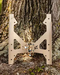 Genesis Steel Target Base - Foldable and Portable Target Stand - Works for 2X4 Wood Post to Hang Genesis Outdoor Gongs