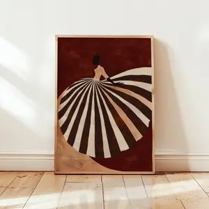 Abstract Reflective Wall Art Print for Modern Decor, Unframed