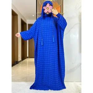New Ramadan Winter Prayer Garment Women Abaya Dubai Turkey Islam Clothes Twin Color Cotton Fabric Dress Islam Women Dress Kaftan