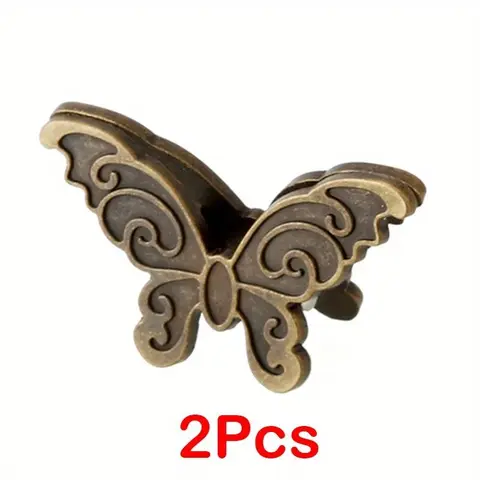 Butterfly Shaped Photo Clip, 2pcs/set Creative Vintage Metal Paper Clip for Office School