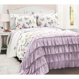 Lush Decor Butterfly Oversized 2pc Twin Quilt Set