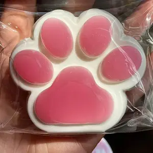 Random Color Cat Paw Shaped Squishy Toy, Stress Relief Toy, Fun Anxiety Relief Toy for Game Time & Sensory Engagement