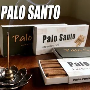 Wholesale Premium Palo Santo Incense Sticks, Thick Diameter 2.8mm Peruvian Wood Scent, Earthy Woody Scent, Purify Air, Deodorize, Aesthetic Smoke Effect，Suitable for yoga, meditation, purification, tea brewing, entertaining guests, and gift-giving