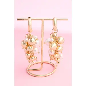 Pearl Cluster Statement Earring