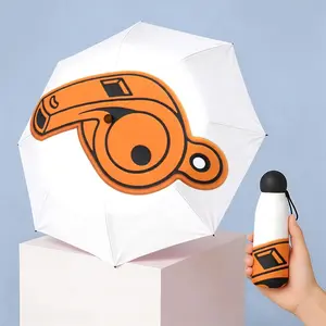 Automatic Folding Whistle Print Umbrella, Durable Eight-Bone Sunshade, Outdoor Use, Great Holiday Gift, World Cup 8 Bone Umbrella