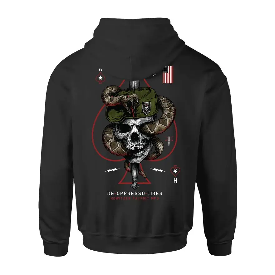 Howitzer Clothing Men's Soft Cotton-Fleece Fabric Casual Pullover Hoodie, Snake Eater Design