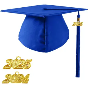Unisex Adult Matte Graduation Cap with 2025 Tassel for High School and Bachelor