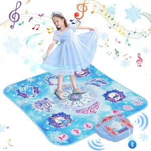 Frozen Dance Mat for 3-12 Year Old Girls, Electronic Dance Pad with 8 Button & Wireless Bluetooth, Music Dance Toy Birthday Xmas Gifts for Kids 3 4 5 6 7 8 9 10+ Year Old