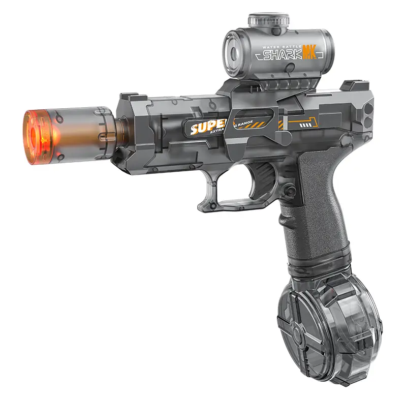 Electric Water Gun Toy for Ages 3+ & Teens, Automatic Squirt Design, Glowing Muzzle, 320cc Large Capacity, 32 FT Long Range, Summer Beach Pool Party Backyard Outdoor Toy