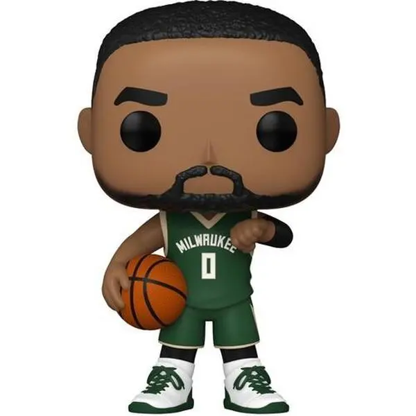Funko POP! NBA: Milwaukee Bucks - Damian Lillard Green Alternate Uniform Single Figurine, 3.95in Fits Small Shelves TV/Movie Char Vinyl Collectible Statue