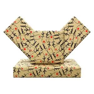 Winter Forest Cardinal Birds Woodland Berries Pine Cone Kraft Brown Christmas Wrapping Paper-1 Mini Roll 17 X 10 ft Per roll 14.1 sq.ft.ttl- Gift Wrap for Winter Solstice, Congrats, Holidays, Christmas, Weddings, Birthday, Parties, Bird Lover