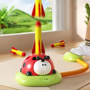 3 in 1 Ladybug Design Jump Rocket Launcher Toy, 1 Set Indoor & Outdoor Educational Sports Toy, Fun Jumping Toy for Kids