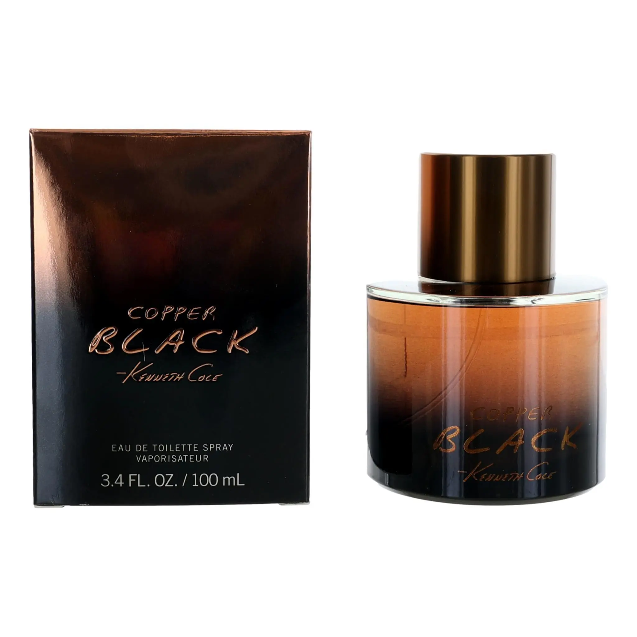 Copper Black by Kenneth Cole Men's 3.4 oz (3 to 3.9 fl oz) EDT Spray, 100ml Perfume, Great Gift Option