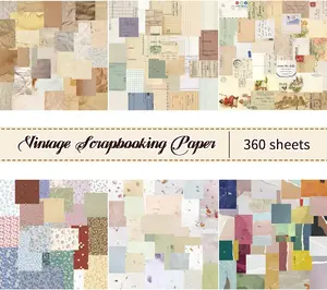 360 count  Decor Scrapbook Supplies Kit, Rice Scrapbook Paper, For Junk Journal Supplies, Decoupage Paper,Card Making,And Decoupage Supplies DIY Mixed Media Collage Card