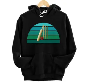 Cricket Stumps, Bat, Ball Graphic - Cricketers, Fans, Sports Hoodie, Sweatshirt, T-Shirt