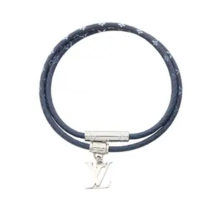 Pre-owned Louis Vuitton Stainless Small Leather Goods LV Gradient Bracelet