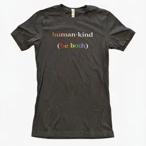 Human Kind (Be Both) Printed T-Shirt Polyester Athletic