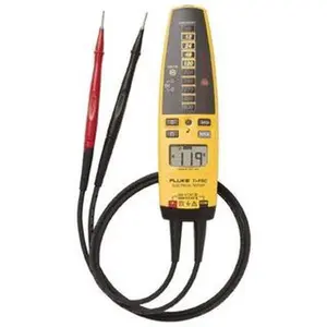 Fluke 10.2 VAC/VDC to 600 VAC/VDC, Voltage Tester LCD and LED Display, +/-2% Basic DC Accuracy, AAA Power Supply T+PRO