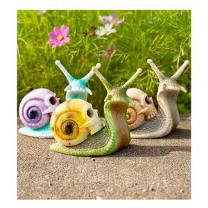 1Pcs Resin Snail Ornament Smooth Surface Easy Clean for Mantle Shelf Display Decor Snail Decor Resin Ornament Animal Craft Garden ornaments