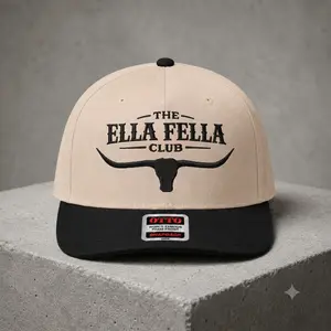 Ella's Fellas Club Embroidered Trucker Hat 6606, The Dandelion Tour 2026 Embroidered Trucker Hat, Choosing Texas Embroidered Trucker Hat, Dandelion Trucker Hat
