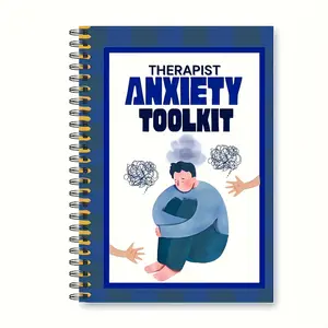 Therapist Anxiety Toolkit - 50+ Stress- Workbooks, Counseling Tools & Mental Health Journals with Office Decor for Therapists, Counselors, and Client Emotional Growth & Anxiety Management Supplies