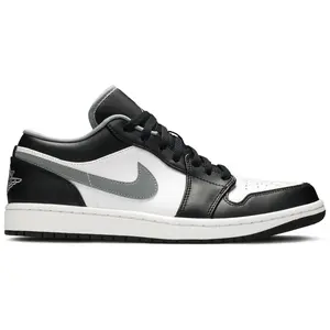 Nike Air Jordan 1 Low Black White Grey 553558-040 Men's Fashion Shoes New