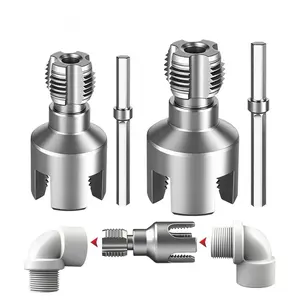 Dual Use Internal External Pipe Threading Tools, 1/2" and 3/4" Ppr Pipe Threads, Professional Plumbing Tool for DIY Projects Tool Kit Set