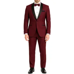 Burgundy Slim Fit Shawl Tuxedo