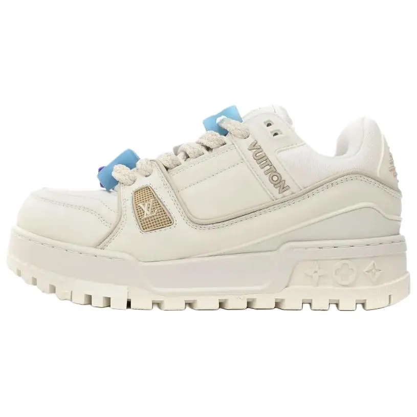 Men's Louis Vuitton Trainer Maxi Closed Lace-Up Low-Top Fashion Sneakers - House White Casual Footwear by Maison Mihara