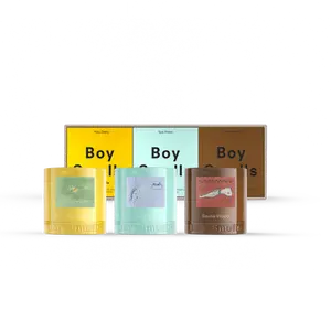 Spa Smells Votive Trio - 2.8oz Candle Set - Sauna Wood, Spa Water + Yuzu Zesty