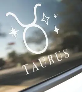 Taurus Car Decal Sticker, Horoscope Decal, Gift For Her, Zodiac Horoscope Gift