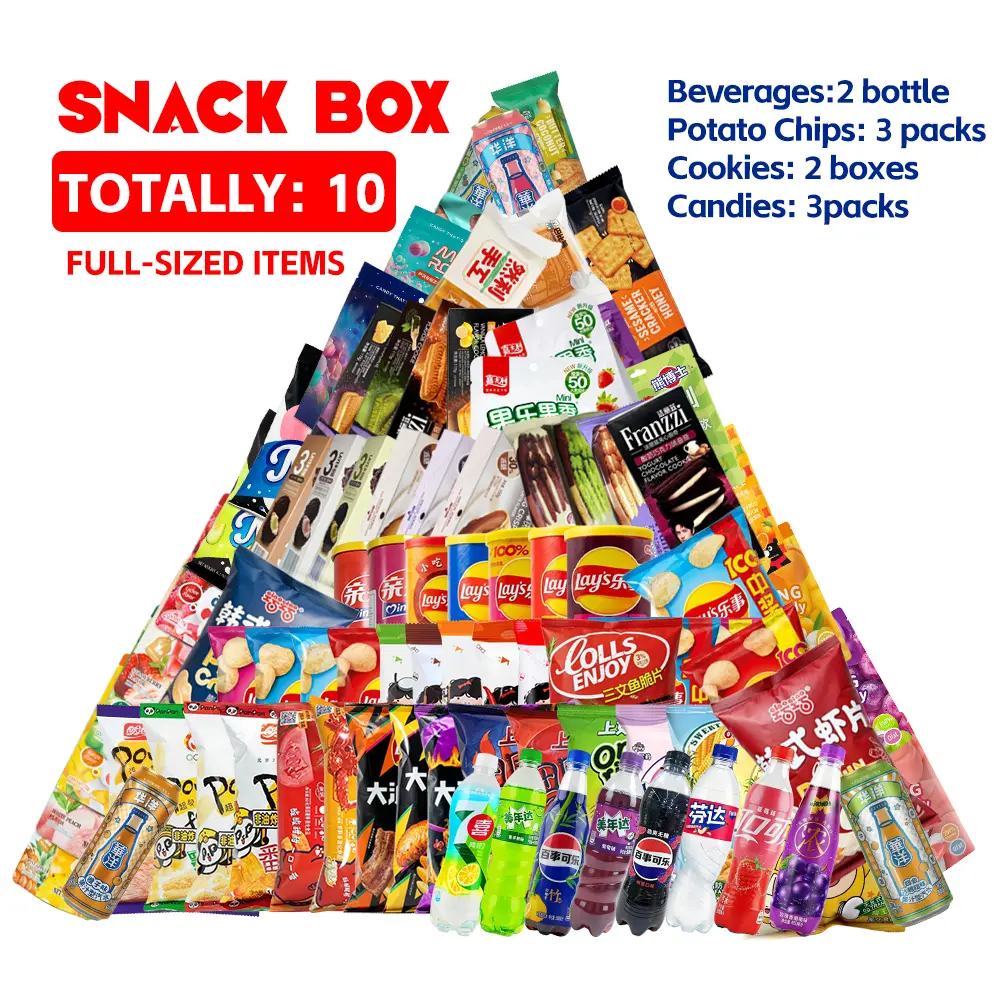 Asian Snack 10 Full-size Box with 10 Items Including Casual Snacks Drama Asian Snack 10 Full-size Box with 10 Items Including Casual Snacks Drama