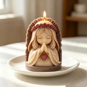 Prayer Angel Resin Mold, Silicone Angel Girl Wax Mold for DIY Candle Making, Resin, Gypsum, Clay Crafts, Handmade Soap, Gift Idea, Candle Molds For Candle Making