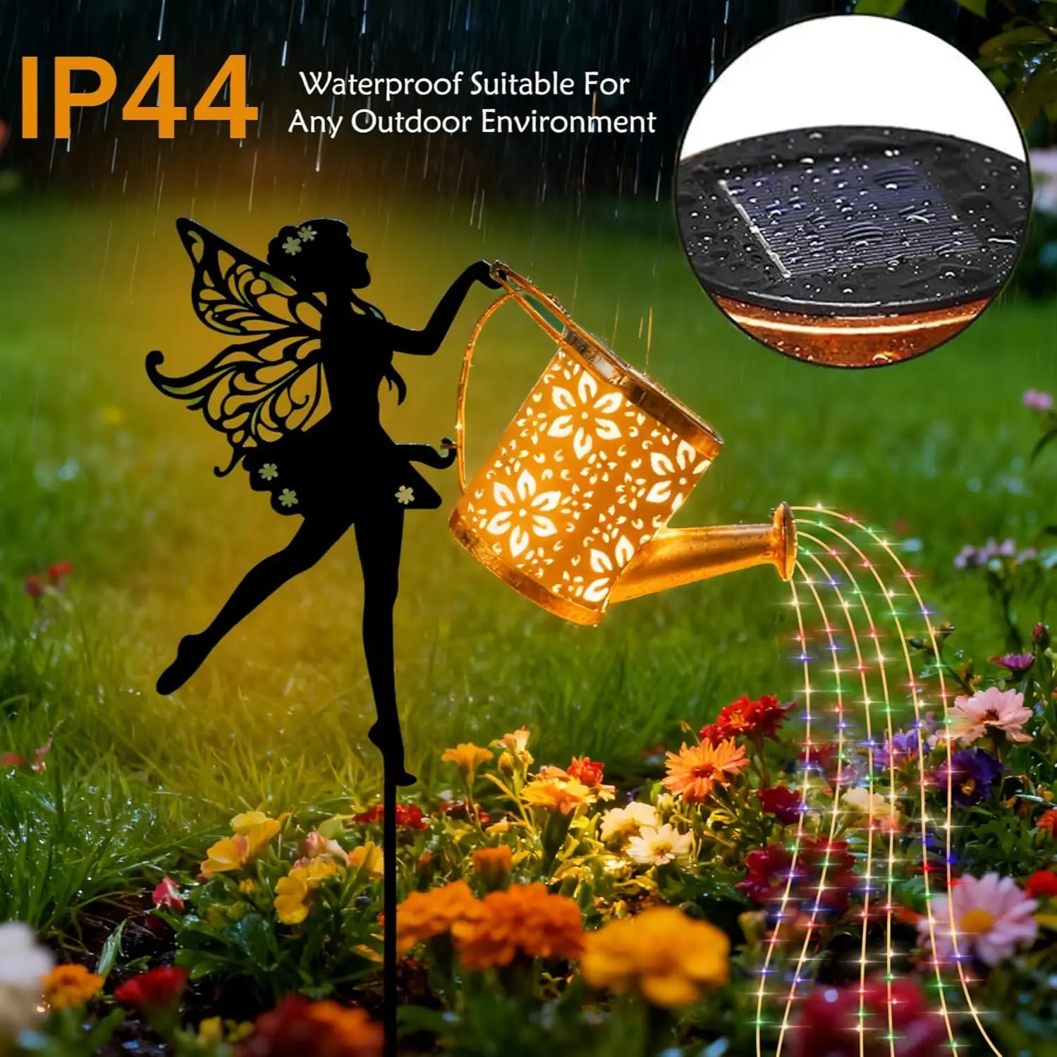 Solar Garden Watering Can Light, Stacked Lighting Effect, Mother's Day Fairy Gardening Gift, Outdoor Decorative Lamp, Yard Lighting, Garden Decoration, Garden Decor Lights