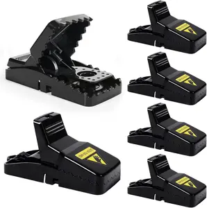 6 Pack Reusable Mouse Traps Indoor for Home Heavy Duty Snap Trap Quick Set Mice Catcher