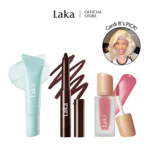 [Laka]  Prep & Glow Lip Trio - Prep Lip Mask + Easy Glide Lip Liner + Fruity Glam Tint, Summervibes