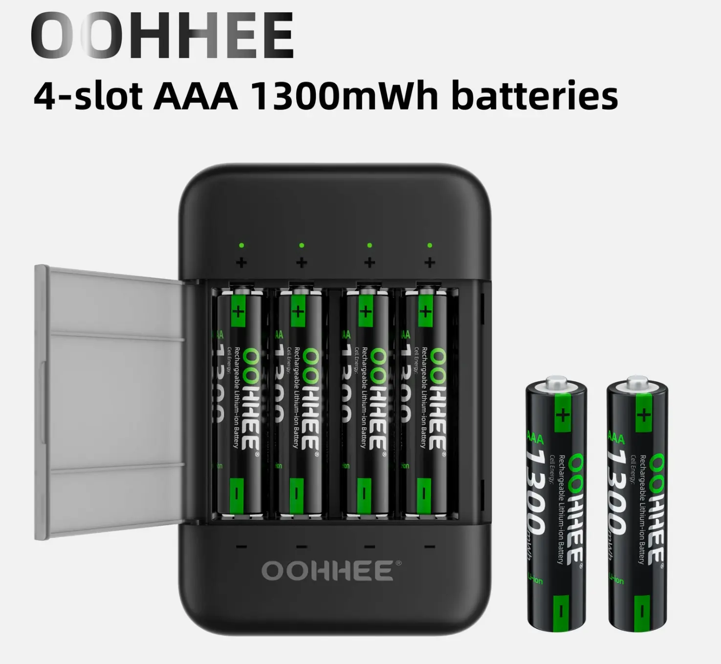 4pcs 1300mWh 1.5V Rechargeable AAA Lithium Batteries Charging Storage Box 4pcs 1300mWh 1.5V Rechargeable AAA Lithium Batteries Charging Storage Box