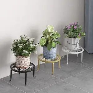 Cross-border Labeling Creative Nordic Iron Art Plant Stand, Indoor Flower Pot Rack, Living Room Storage Shelf, Balcony Floor-standing Flower Stool