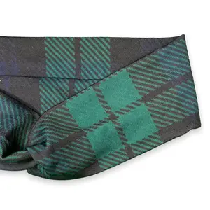 Emerald & Navy Plaid Knotties Headband