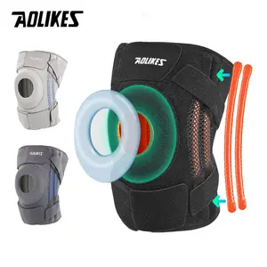 AOLIKES 1-Piece Knee Brace with Side Stabilizers, Patella Gel Pads, Adjustable Fit, Free Accessory for Knee Pain Support (35-52cm, 45-100kg)