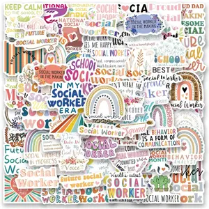 120 count Social Worker Stickers,ocial Justice Stickers,Social Work Values Stickers,Water Bottle Laptop Journal Stickers,Social Workers