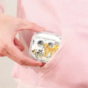 Laundry Day Dogs Print Retainer Case, Cute Dog Scene Orthodontic Aligner Holder, Portable Durable Case for Invisible Braces
