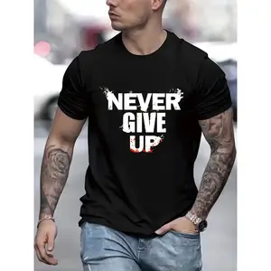 Fashionable casual men's letter-printed T-shirt